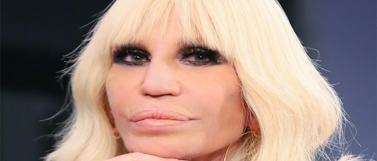 Donatella Versace vor allen plastischen Eingriffen