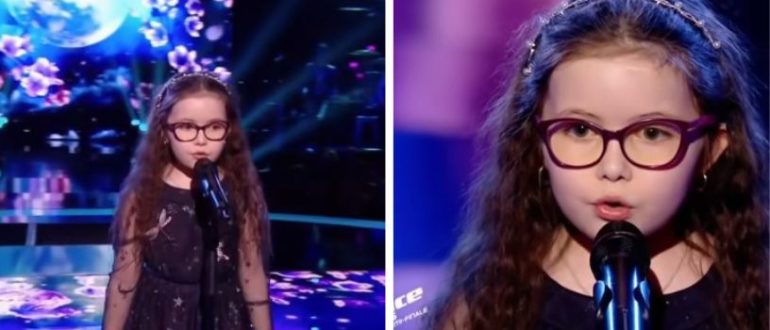Kleines Mädchen spielte ein Lied von Celine Dion mit engelsgleicher Stimme