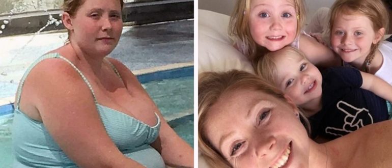Die Mutter von drei Kindern hat es geschafft, in einem Jahr 55 kg abzunehmen!  Wie sie jetzt aussieht