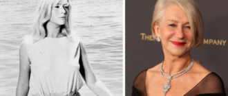 „Das Alter hat keine Macht über sie“: Die 77-jährige Helen Mirren auf dem Laufsteg in einem strahlenden Bild