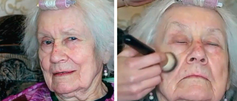 „Oma, du bist wunderschön!“: Visagistin schminkte ihre Oma und überraschte sie angenehm!